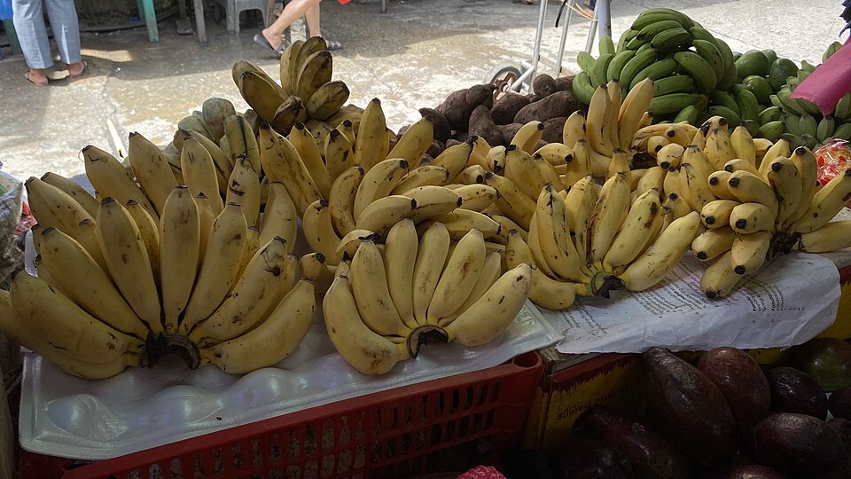 Root crops display at Toledo City Market, Cebu